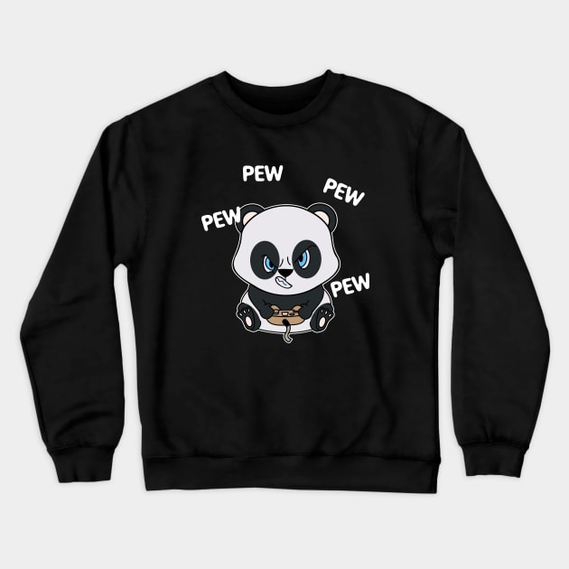 Cute Gamer Panda Console Player Gaming Crewneck Sweatshirt by Foxxy Merch